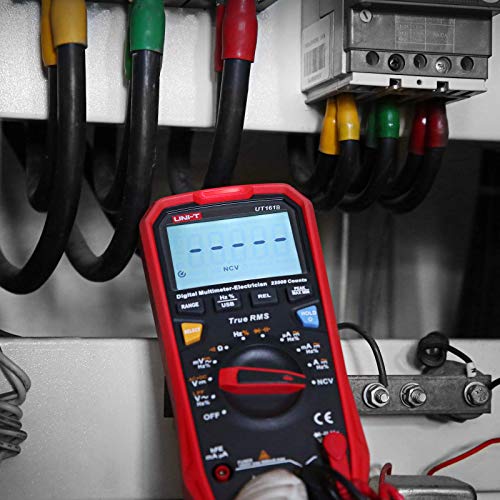 UNI-T Digital Multimeter UT161B, True RMS 6000 Counts 1000V AC/DC NCV, Measures Voltage Current Resistance Capacitance Frequency Duty Cycle, Tests Diodes Transistors