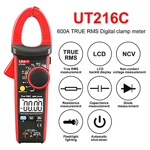 UNI-T UT216C 600A True RMS Digital Clamp Meter Multimeter Auto Range with Freque