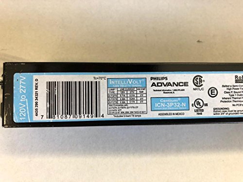 (10 Pack) Philips Advance 10637 - ICN-3P32-N T8 IntelliVolt Fluorescent Ballast