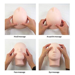 LASHVIEW Lash Mannequin Head, Practice Training Head,Make Up and Lash Extention,Cosmetology Doll Face Head,Soft-Touch Rubber Practice Head,Easy to Clean by Skincare Essential Oil.