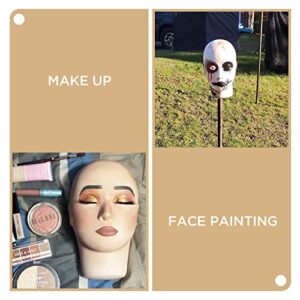 LASHVIEW Lash Mannequin Head, Practice Training Head,Make Up and Lash Extention,Cosmetology Doll Face Head,Soft-Touch Rubber Practice Head,Easy to Clean by Skincare Essential Oil.