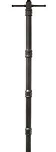 Gama Sonic GS-105S-G Baytown Ez Anchor Lamp, Post, Bright White LED, Black