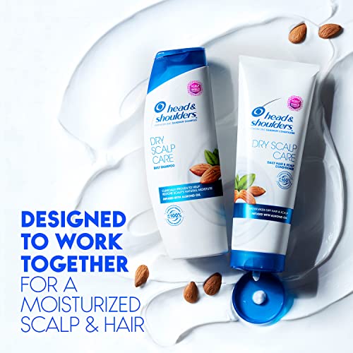 Head and Shoulders Shampoo, Daily-Use Anti-Dandruff Paraben Free Treatment, Dry Scalp Care with Almond Oil, 32.1 fl oz, Twin Pack