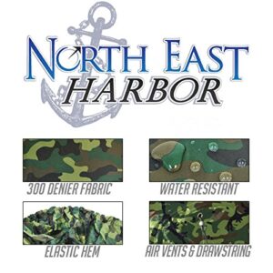 North East Harbor NEH Deluxe Riding Lawn Mower Tractor Cover Fits Decks up to 54" - Camouflage - Water and Sunray Resistant Storage Cover