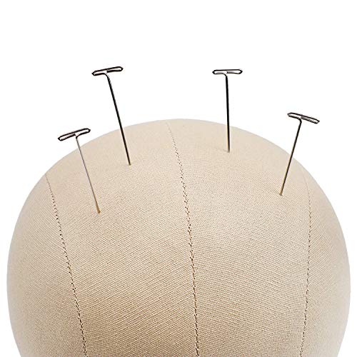 gexworldwide GEX Cork Canvas Block Head Mannequin Head Wig Display Styling Head With Mount Hole (Light Brown, 22")