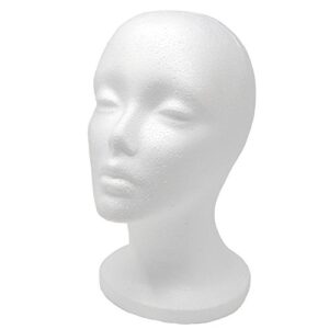 a1 pacific female styrofoam mannequin head, 11″ l