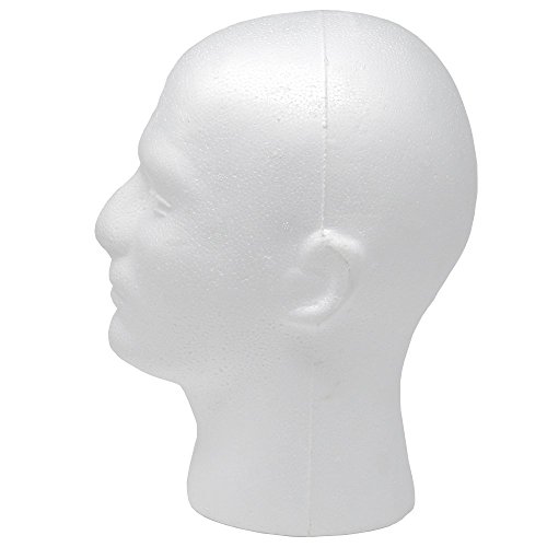 Male Styrofoam Foam Mannequin wig Head 11" (1 count)