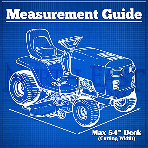 North East Harbor NEH Deluxe Riding Lawn Mower Tractor Cover Fits Decks up to 54" - Camouflage - Water and Sunray Resistant Storage Cover + KapscoMoto Keychain