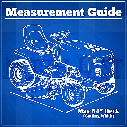 North East Harbor NEH Deluxe Riding Lawn Mower Tractor Cover Fits Decks up to 54" - Green - 190T Polyester Taffeta PA Coated Water and Sunray Resistant Storage Cover