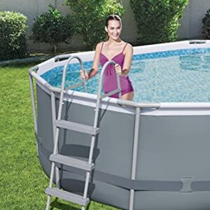 Bestway Power Steel 14' x 8'2" x 39.5" Oval Above Ground Pool Set | Includes 530gal Filter Pump, Ladder, ChemConnect Dispener