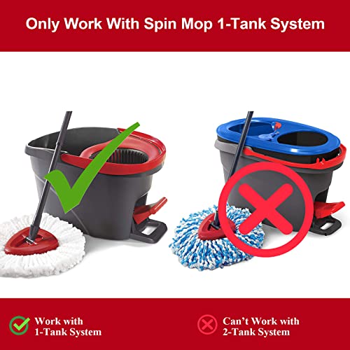 [3 Pack] Mop Replace Heads, Spin Mop Refill Heads Replacements Compatible with O Cedar 1-Tank System- Easy to Replace, Microfiber, Machine Washable