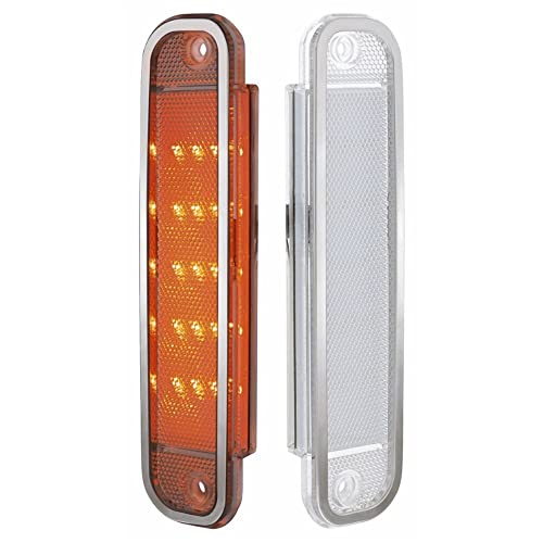 ORTUS UNI Clear Lens Rear LED Side Marker Light Set Fits Truck