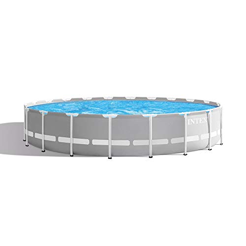 INTEX 26755EH 20 Feet x 52 Inch Prism Premium Frame Above Ground Pool | Cartridge Filter Pump, Ladder, Ground Cloth and Pool Cover Included