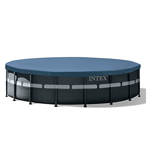 Intex Ultra XTR Frame 18' x 52" Above Ground Swimming Pool with Sand Filter Pump, Ladder, Cover, & Maintenance Accessory Kit with Vacuum and Skimmer