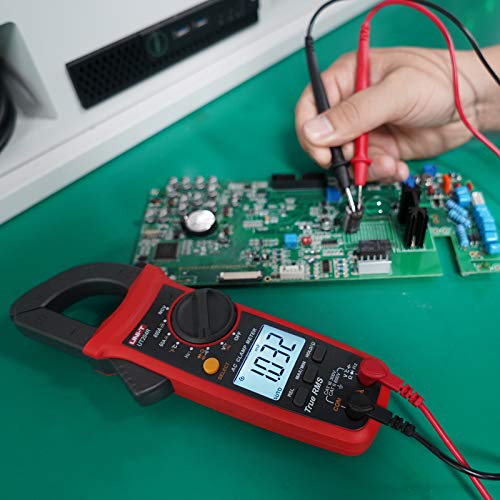 UNI-T UT204R Digital Clamp Meter, Auto Ranging TRMS 6000 Counts NCV Volt Amp Meter with AC/DC Ohm Diode Capacitance Resistance Temperature Frequency Continuity Test