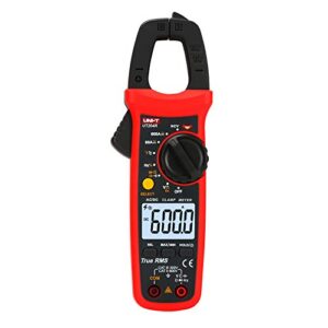 UNI-T UT204R Digital Clamp Meter, Auto Ranging TRMS 6000 Counts NCV Volt Amp Meter with AC/DC Ohm Diode Capacitance Resistance Temperature Frequency Continuity Test