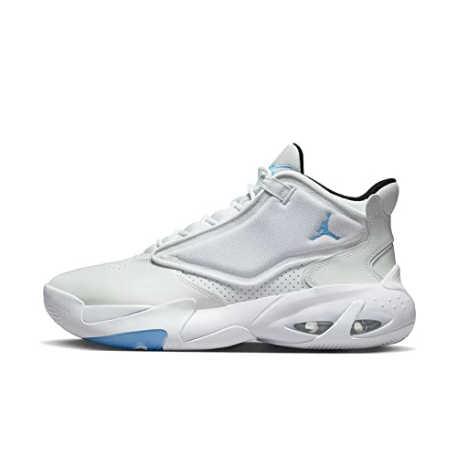 Men's Jordan Max Aura 4 (White UNI Blue Black, us_Footwear_Size_System, Adult, Men, Numeric, Medium, Numeric_9)