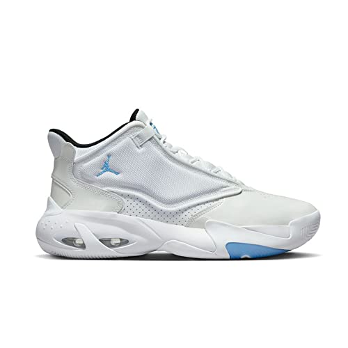 Men's Jordan Max Aura 4 (White UNI Blue Black, us_Footwear_Size_System, Adult, Men, Numeric, Medium, Numeric_9)