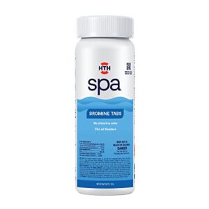 hth spa care bromine tabs, spa & hot tub chemical sanitizer, fits all floaters, 2 lbs