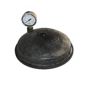 paramount water valve top with pressure gauge (black)