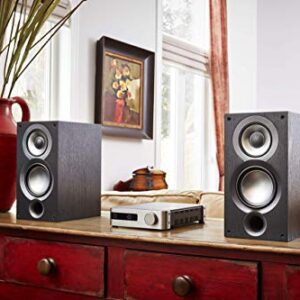 ELAC Uni-Fi 2.0 UB52 Bookshelf Speakers (Pair), Black (UB52-BK) (Renewed)