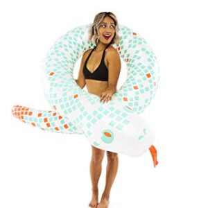 BigMouth Inc. White Snake Pool Float – 4 Foot Pool Float, Durable Inflatable Vinyl Summer Pool or Beach Toy, Makes a Great Gift Idea