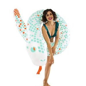 BigMouth Inc. White Snake Pool Float – 4 Foot Pool Float, Durable Inflatable Vinyl Summer Pool or Beach Toy, Makes a Great Gift Idea