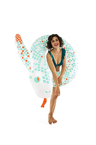 BigMouth Inc. White Snake Pool Float – 4 Foot Pool Float, Durable Inflatable Vinyl Summer Pool or Beach Toy, Makes a Great Gift Idea