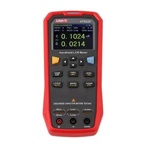 uni-t lcr meter ut622e, handheld digital multi meter inductance capacitance resistance tester high-precision industrial components capacitor tester frequency ohm esr meter with backlight data hold