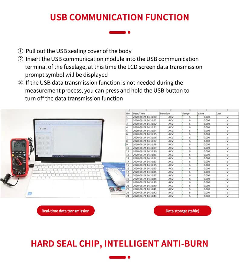 UNI-T Digital Multimeter UT61E+ 22000 Counting AC and DC Current Multimeter High-Frequency Response Measurement Can accurately Measure Changes in weak Signals