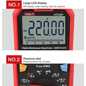 UNI-T Digital Multimeter UT61E+ 22000 Counting AC and DC Current Multimeter High-Frequency Response Measurement Can accurately Measure Changes in weak Signals