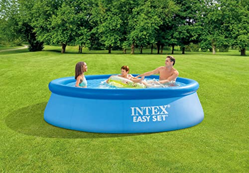 INTEX 28131EH Easy Set 12 Feet x 30 Inch Inflatable Puncture Resistant Above Ground Swimming Pool|Cartridge Filter Pump Included