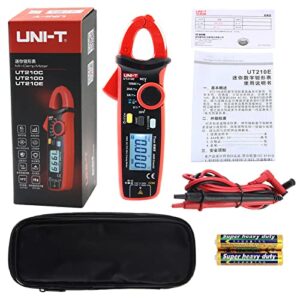 Clamp Meter,UT210E Digital Clamp Multimeter,Continuity Tester AC/DC Ammeter with NCV and VFC Functions,Electrician's Universal Meter UNI-T