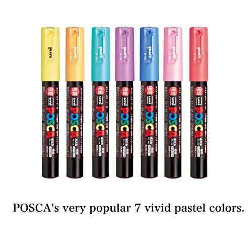 Uni Posca Japan Paint Marker FULL RANGE Bundle Set Poster Colour Marking Pen Extra Fine Point PC-1M 21 Colors Japan Domestic Market Import With Original Stylus Ballpoint Touch Pen