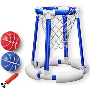 hahakee pool basketball hoop,swimming pool for kids & adults,great choice in summer water play,include 2 balls and 1 pump