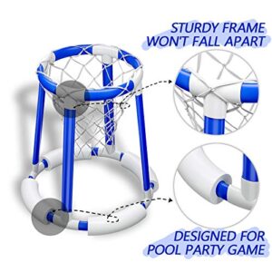 HAHAKEE Pool Basketball Hoop,Swimming Pool for Kids & Adults,Great Choice in Summer Water Play,Include 2 Balls and 1 Pump