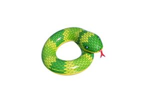 swimline snake inflatable pool ring yellow, green, 32″ x 28″ x 16″