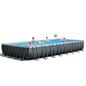 Intex 26377EH 32ft x 16ft x 52in Ultra XTR Rectangular Swimming Pool with 28003E Maintenance Kit, Ladder and 120V 2,800 GPH Sand Filter Pump