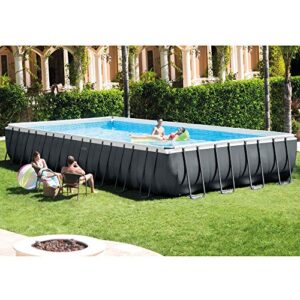 Intex 26377EH 32ft x 16ft x 52in Ultra XTR Rectangular Swimming Pool with 28003E Maintenance Kit, Ladder and 120V 2,800 GPH Sand Filter Pump