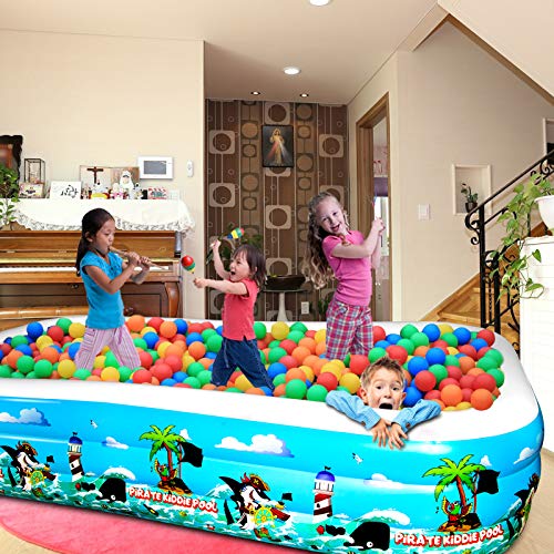 Inflatable Pool, 120" X 72" X 22" Family Full-Sized Inflatable Lounge Pool for Kids, Toddlers, Infant & Adult for Ages 3+, Swimming Pools Above Ground, Outdoor, Garden, Backyard, Summer Water Party