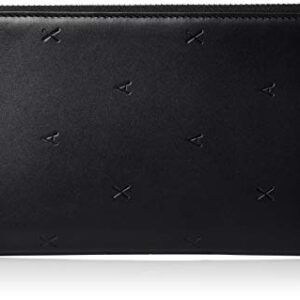 Armani Exchange Men's Rounded Zip Wallet, nero/black, UNI