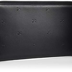 Armani Exchange Men's Rounded Zip Wallet, nero/black, UNI