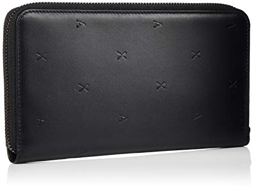 Armani Exchange Men's Rounded Zip Wallet, nero/black, UNI