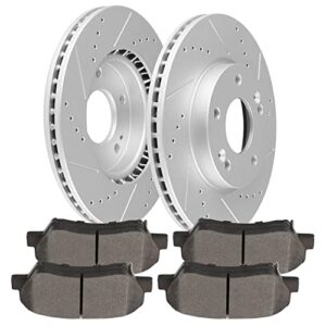 ortus uni front discs brake rotors and ceramic pads fits drill slot e82228401cp