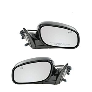 ortus uni power heated side mirrors pair set left & right fits (plastic paint to match) 39706573