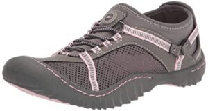 jbu by jambu women’s tahoe water ready sneaker, grey/petal, 9.5