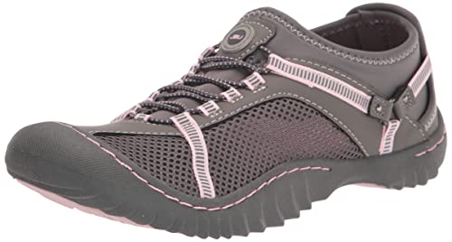 JBU by Jambu Women's Tahoe Water Ready Sneaker, Grey/Petal, 9.5