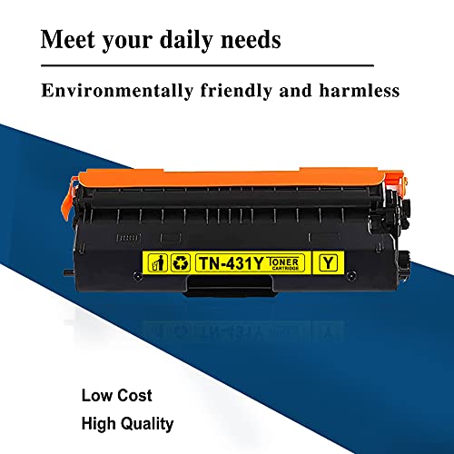 INDI 2-Pack Yellow TN431Y TN-431Y Toner Cartridge Compatible TN431 TN-431 Replacement for Brother DCP-L8410CDW MFC-L8900CDW L9570CDWT L8610CDW HL-L8360CDW L9310CDWT L9310CDW L9310CDWTT Printer.