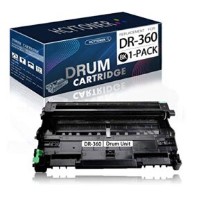 (1-pack,black) dr360 dr-360 drum unit (toner not included) replacement for brother cartridge dr-360 drum compatible hl-2120 2140 2150n 2170w mfc-7040 7345dn 7440 7840w dcp-7030 7040 7045n printer