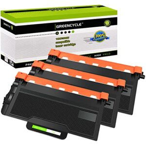greencycle 3pk black laser toner cartridge compatible for brother tn850 tn-850 high yield use in hl-l6300dw l6400dw l6400dwt mfc-l6750dw l6800dw l6900dw dcp-l5500dn l5600dn l5650dn
